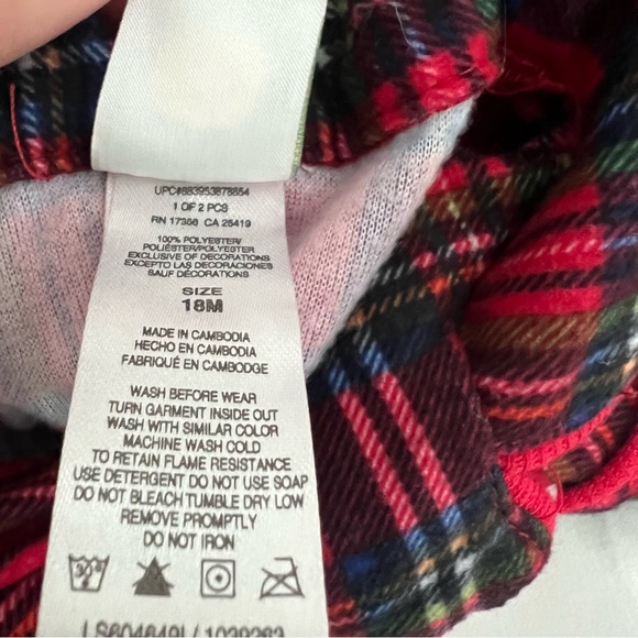 Little Me Plaid Pajamas, Size 18 Months - Picture 4 of 5